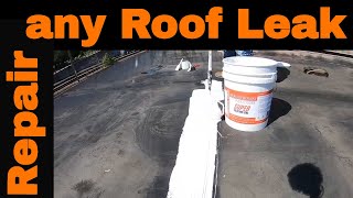 Use this Flat Roof Coating to RepairFix leaks Extend EPDM Rubber Roof Life  SUPER SILICONE SEAL [upl. by Pardo]