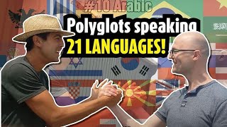 unique encounter between 2 polyglots in 21 languages [upl. by Aloysia545]