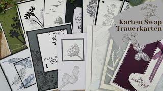 Kartentausch Kartenswap Trauerkarten Kreativstempel DIY Ideen Taruerkarte [upl. by Blanch358]