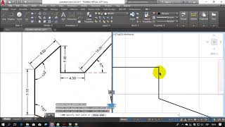 EJERCICIO DE COORDENADAS ABSOLUTAS Y RELATIVAS EN AUTOCAD [upl. by Anayia]