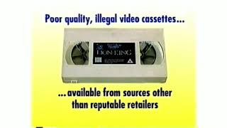 Disney AntiPiracy VHS Promo 19951996 in G Major [upl. by Etteoj]