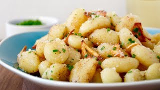 Quick Gnocchi with Crispy Garlic [upl. by Garnette]