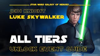 Jedi Knight Luke Skywalker Unlock Event Guide  SWGOH JKL [upl. by Hallimaj]