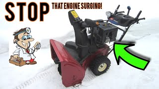 FIXING A Snowblower That Surges With Donyboy73 [upl. by Aiksas]