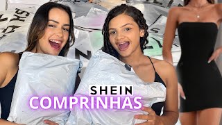 COMPRAS DA SHEIN  Provando roupas pretas da Shein [upl. by Louanne]