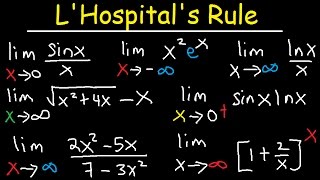 Lhospitals Rule Indeterminate Forms Limits at Infinity Ln Trig amp Exponential Functions Calculus [upl. by Tonkin]