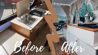 Trailer Renovation on a Budget  Pop Up Camper Remodel Tour [upl. by Eillod]