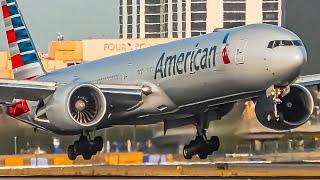 50 CLOSE UP Boeing 777 LANDINGS at LAX  Los Angeles Airport Plane Spotting LAXKLAX [upl. by Eetnom]