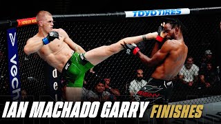 Every Finish From Ian Machado Garrys UFC Career [upl. by Noyerb504]