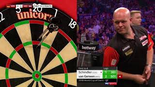 180s GALORE Van Gerwen v Schindler  World Cup of Darts 2018 [upl. by Corey]