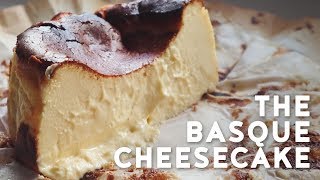 Basque Burnt Cheesecake Recipe  Creamy and gooey easy cheesecake [upl. by Laehpar]