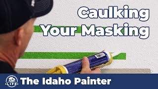 When to Remove Your Caulked Masking Tape Painting HACK [upl. by Drofnelg]