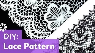 How to Draw Lace Pattern  Sea Lemon [upl. by Kitrak23]