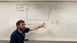 Calculating Series RL Circuit Amps Ohms and Volts [upl. by Harness627]