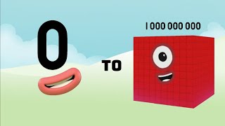 Numberblocks  Numbers 0 to 1000000000  Learn To Count BONUS AT THE START [upl. by Brandy]