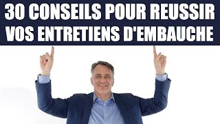 Conseils pour réussir un entretien dembauche avec exemples [upl. by Nickerson]