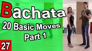 20 Bachata Basic Moves Part 1 Beginner  Bachata Tutorial 27  by MariusampElena [upl. by Tutankhamen]