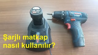 Şarjlı matkapAkülü vidalama nasıl kullanılır BOSCH GSR 1082Li Profesyonel [upl. by Tol11]