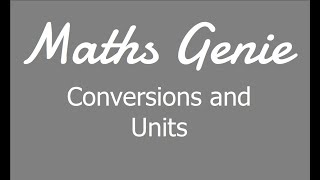 Conversions and Units [upl. by Baskett796]