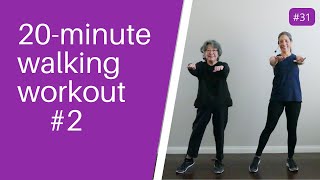 20 MINUTE WALKING WORKOUT 2  For Seniors Beginners [upl. by Ahsilrak]