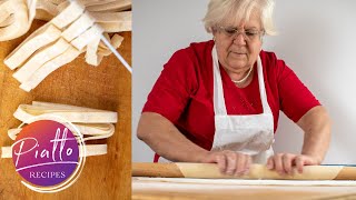 How to Make Homemade Pasta Without Machine  Italian Grandma Cooking [upl. by Athalie]