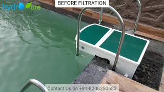 See the Difference before and after filtration of Best pipeless swimming pool filter in India 2021 [upl. by Aramenta]