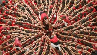 Human towers  Tarragona Spain [upl. by Hanej379]