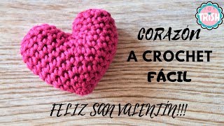 TUTORIAL CORAZÓN AMIGURUMI FÁCIL [upl. by Mylor84]