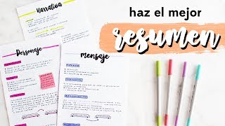 CÓMO HACER RESÚMENES ORGANIZADOS PARA ESTUDIAR Tips de Estudio [upl. by Tahpos832]