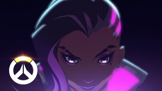 NEW HERO – NOW PLAYABLE Sombra Origin Story  Overwatch [upl. by Htrow]