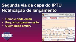 Segunda via da capa do IPTU Notificação de lançamento ou espelho [upl. by Rennane]