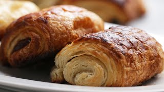 Homemade Chocolate Croissants [upl. by Araht]