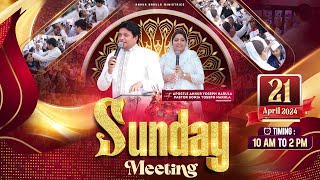 SUNDAY MEETING 21042024  ANKUR NARULA MINISTRIES [upl. by Ibmat]