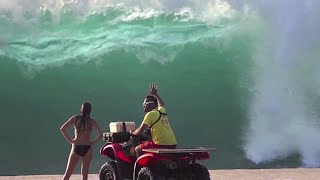 Pipeline Rescues North Shore Lifeguards [upl. by Art]