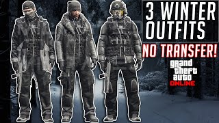 GTA 5 Online Winter Outfits NO TRANSFER [upl. by Flann]