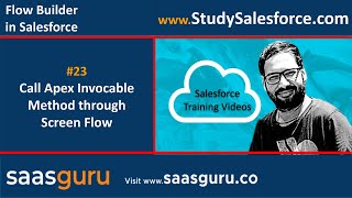 23 Call Apex Invocable Method through Screen Flow in Salesforce  Salesforce Training Video Series [upl. by Yelrac632]