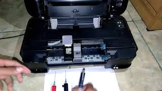 Tutorial isi ulang tinta warna  printer Canon ip2770 [upl. by Etnuhs]