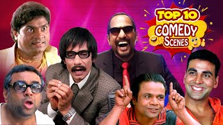 Top 10 Hindi Comedy Scenes  Paresh Rawal  Akshay Kumar Arshad Warsi  Johnny Lever  Rajpal Yadav [upl. by Ladnor]