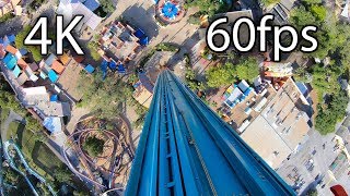 Falcons Fury onride 4K POV 60fps Busch Gardens Tampa [upl. by Nnylyam]