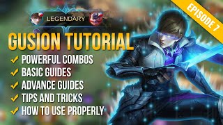 GUSION Best Tutorial amp Guide 2021 English Skills Combo Tips and Tricks  Mobile Legends  ML [upl. by Axe]