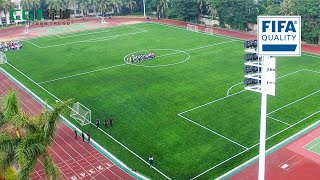 Artificial Turf Manufacturer CGT Shares how to install highquality football field meets FIFA [upl. by Anirrok21]