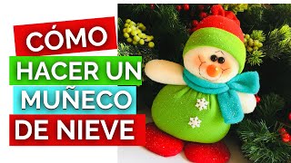 ➤Cómo Hacer Un Muñeco de Nieve  Manualidades Fáciles para Navidad [upl. by Ginnifer417]