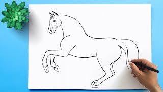 How to Draw a Horse 🐴 Horse Drawing Easy [upl. by Cleon115]