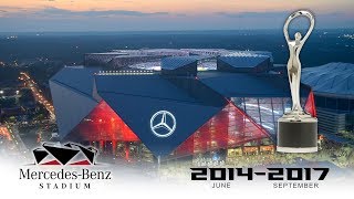 Official Atlanta Falcons MercedesBenz Stadium Construction TimeLapse [upl. by Annodal977]