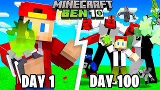 I Spent 100 Days as BEN 10 in Minecraft Heres What Happened [upl. by Eiromem]