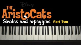 The Aristocats  Scales and arpeggios  Piano Tutorial 22 [upl. by Septima]