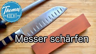 Messer schärfen  Rasierscharf  Thomas kocht [upl. by Ellard]