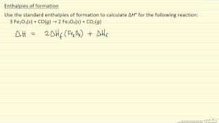 Enthalpies of Formation Example [upl. by Nosyerg]