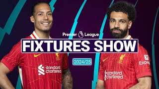 202425 Premier League fixtures show  Liverpool FC [upl. by Bohon753]