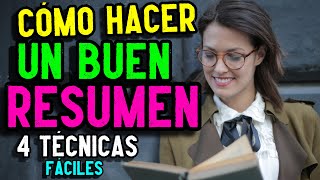 CÓMO HACER UN BUEN RESUMEN 4 técnicas textuales muy fáciles [upl. by Gasser]